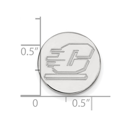 Sterling Silver Rhod-Pltd Logoart Central Michigan University Lapel Pin