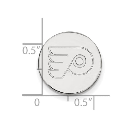 Sterling Silver Rhod-Pltd Nhl Logoart Philadelphia Flyers Lapel Pin