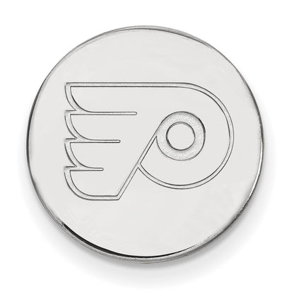 Sterling Silver Rhod-Pltd Nhl Logoart Philadelphia Flyers Lapel Pin