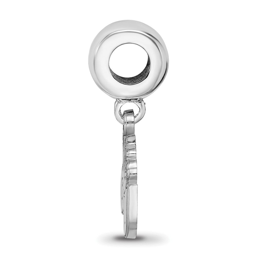 Sterling Silver Rhod-Pltd Logoart Gonzaga University Sm Dangle Bead