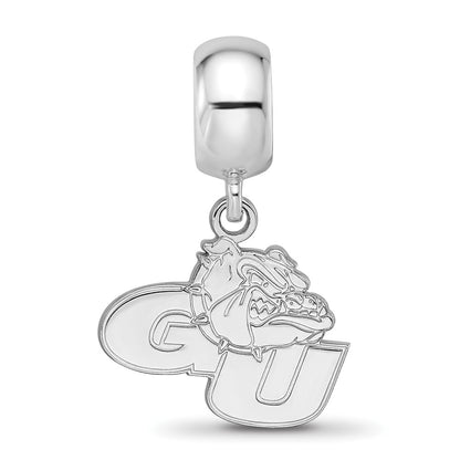 Sterling Silver Rhod-Pltd Logoart Gonzaga University Sm Dangle Bead