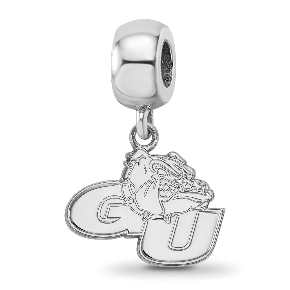 Sterling Silver Rhod-Pltd Logoart Gonzaga University Sm Dangle Bead