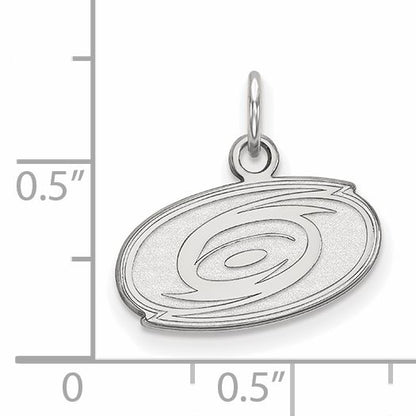10K White Gold Nhl Logoart Carolina Hurricanes Extra Small Pendant