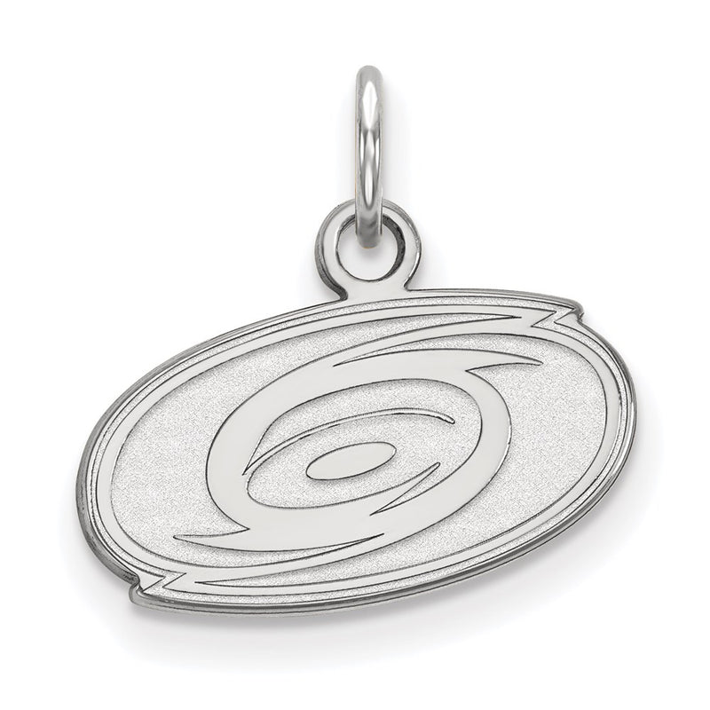 Sterling Silver Rhodium Plated Nhl Logoart Carolina Hurricanes Extra Small Pendant
