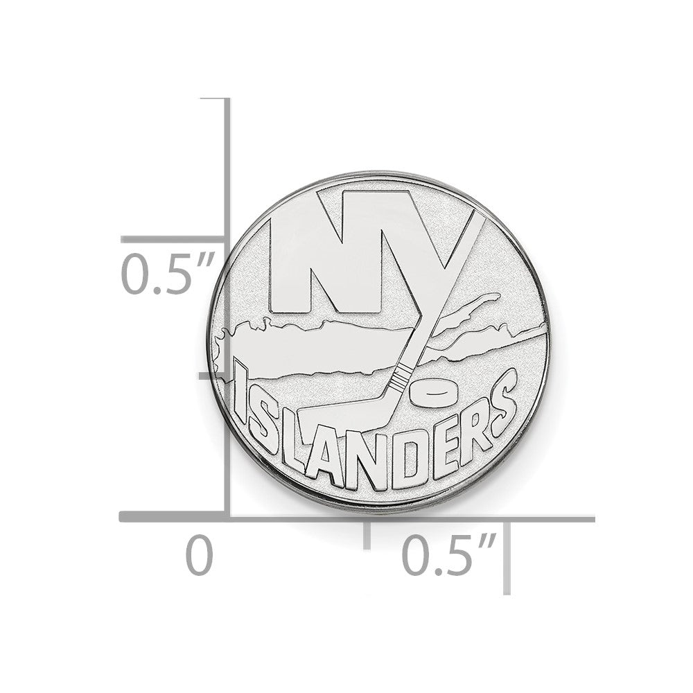 Sterling Silver Rhod-Pltd Nhl Logoart New York Islanders Lapel Pin