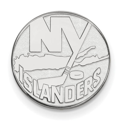 Sterling Silver Rhod-Pltd Nhl Logoart New York Islanders Lapel Pin