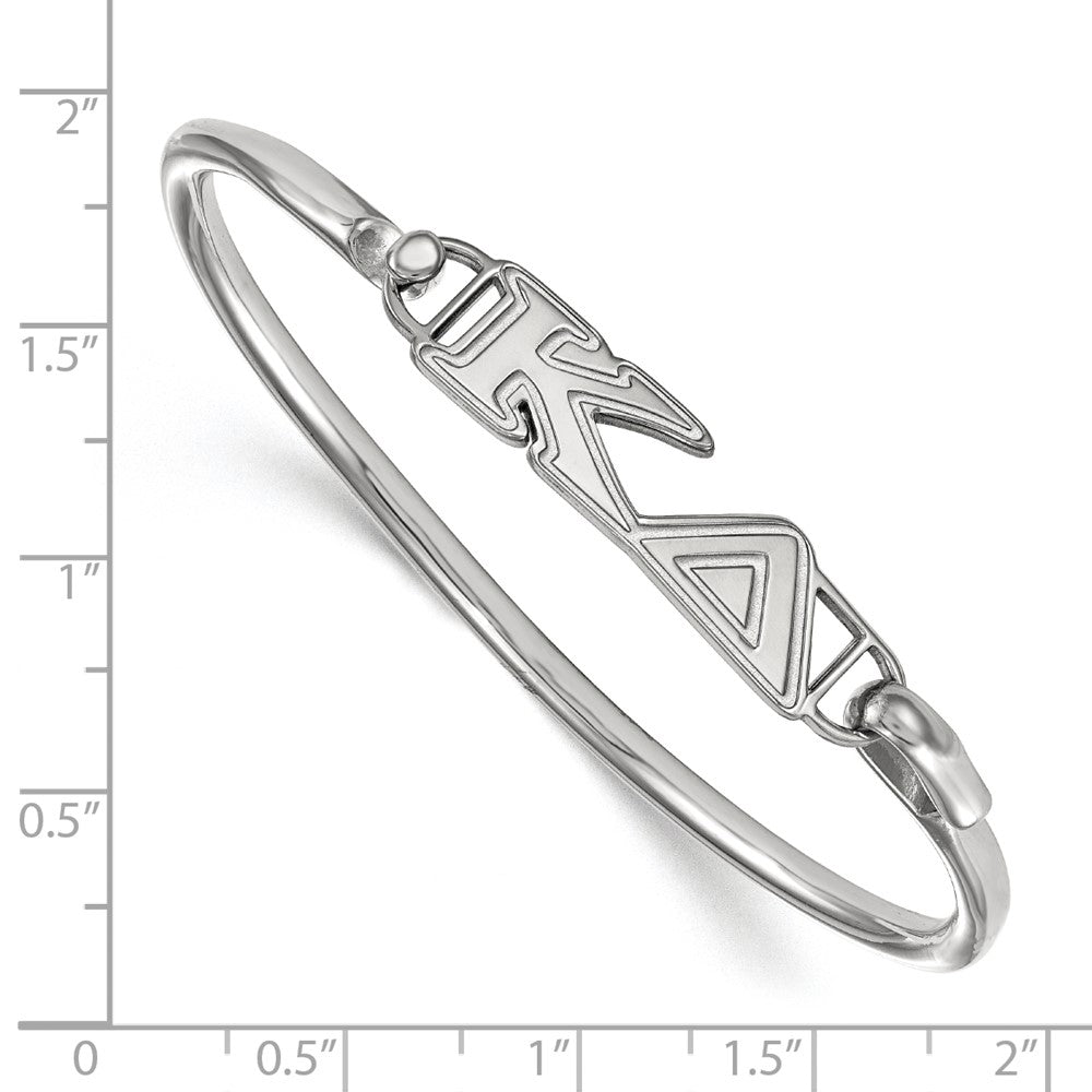 Sterling Silver Logoart Kappa Delta Small Hook And Clasp Bangle