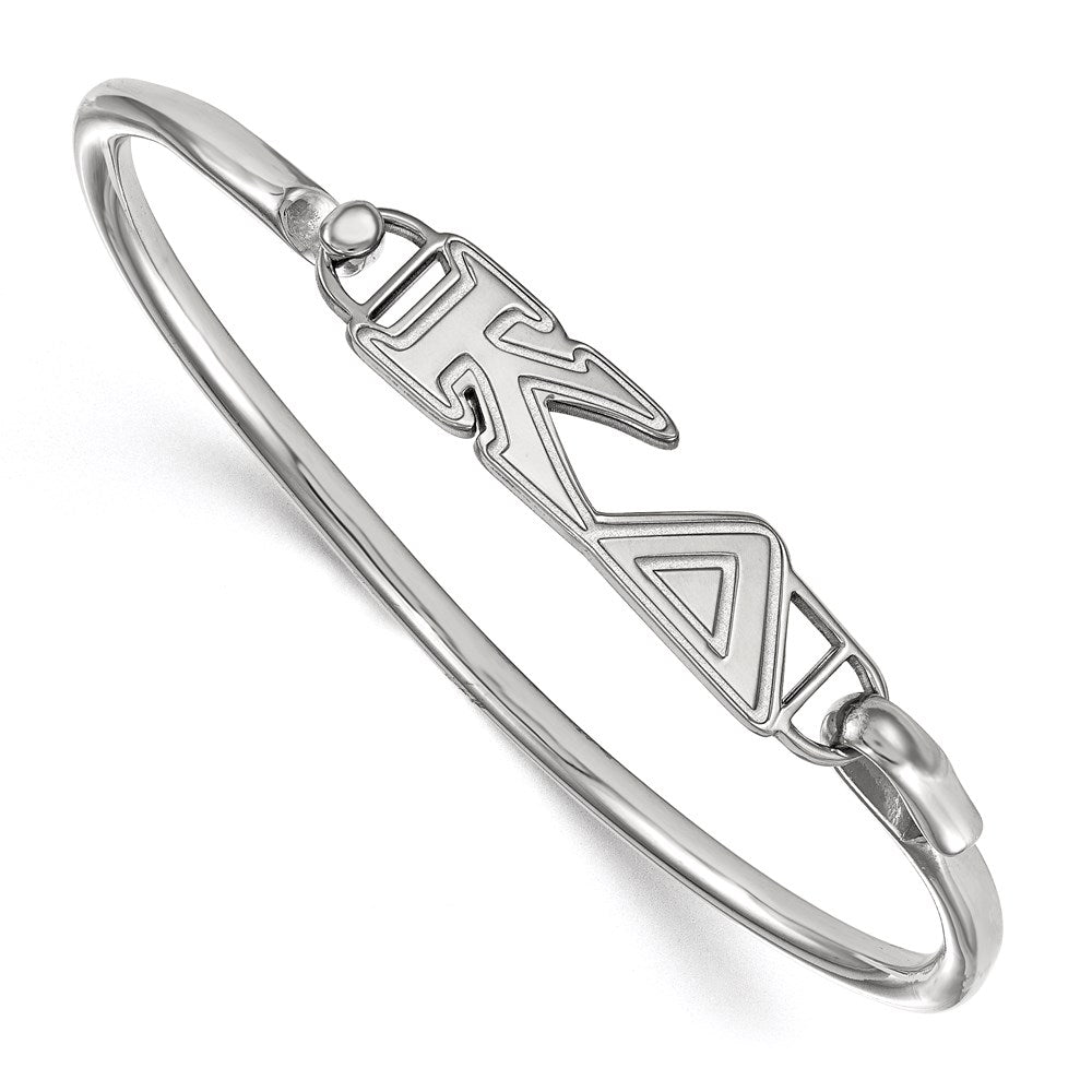Sterling Silver Logoart Kappa Delta Small Hook And Clasp Bangle