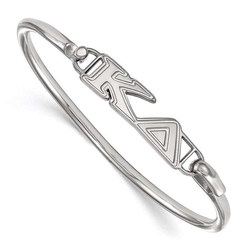 Sterling Silver Logoart Kappa Delta Small Hook And Clasp Bangle