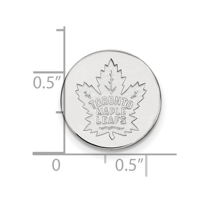 Sterling Silver Rhod-Pltd Nhl Logoart Toronto Maple Leafs Lapel Pin