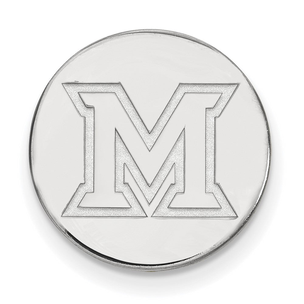 Sterling Silver Rhod-Pltd Logoart Miami University Ohio Lapel Pin