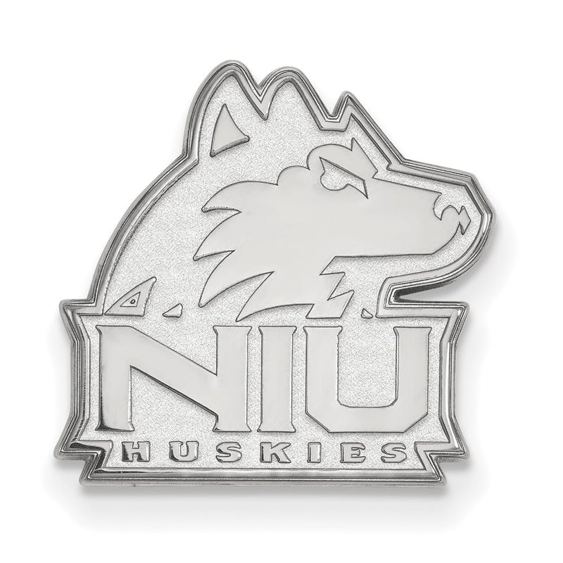 Sterling Silver Rhod-Pltd Logoart Northern Illinois University Lapel Pin