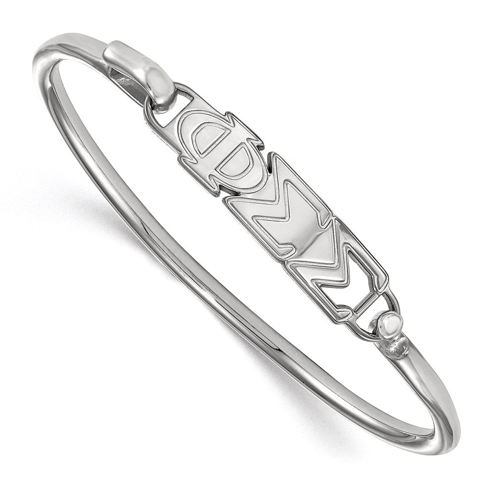 Sterling Silver Logoart Phi Sigma Small Hook And Clasp Bangle