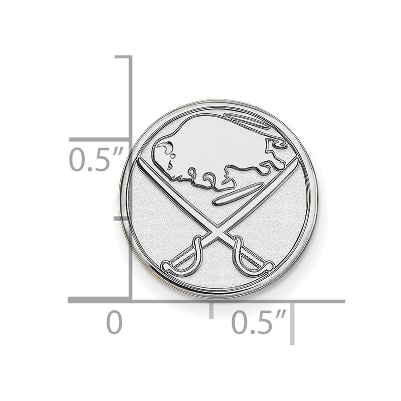 14K White Gold NHL LogoArt Buffalo Sabres Lapel Pin