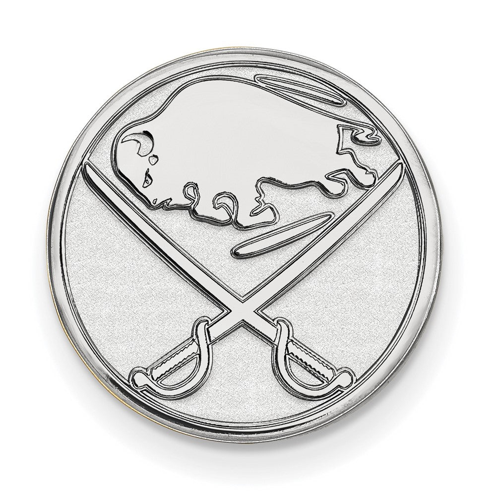 Sterling Silver Rhodium-Plated Nhl Logoart Buffalo Sabres Lapel Pin