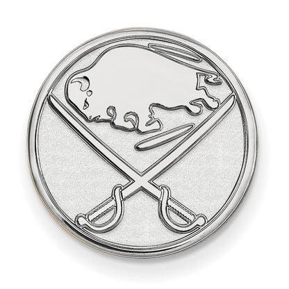 Sterling Silver Rhodium-Plated Nhl Logoart Buffalo Sabres Lapel Pin