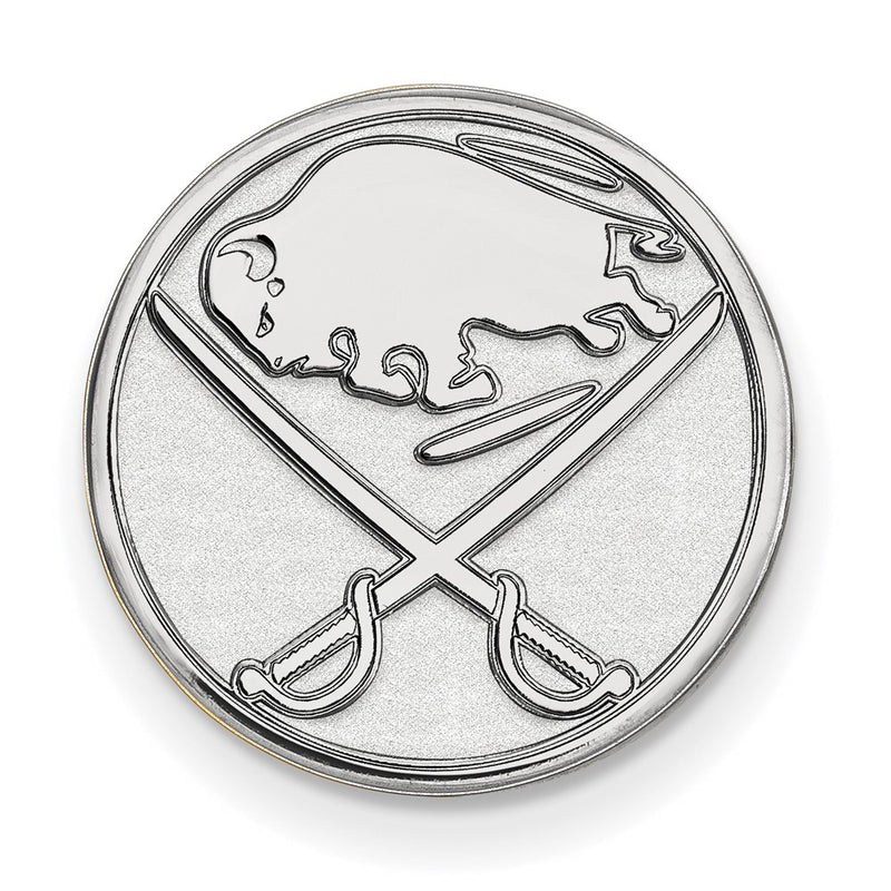 Sterling Silver Rhodium-Plated Nhl Logoart Buffalo Sabres Lapel Pin