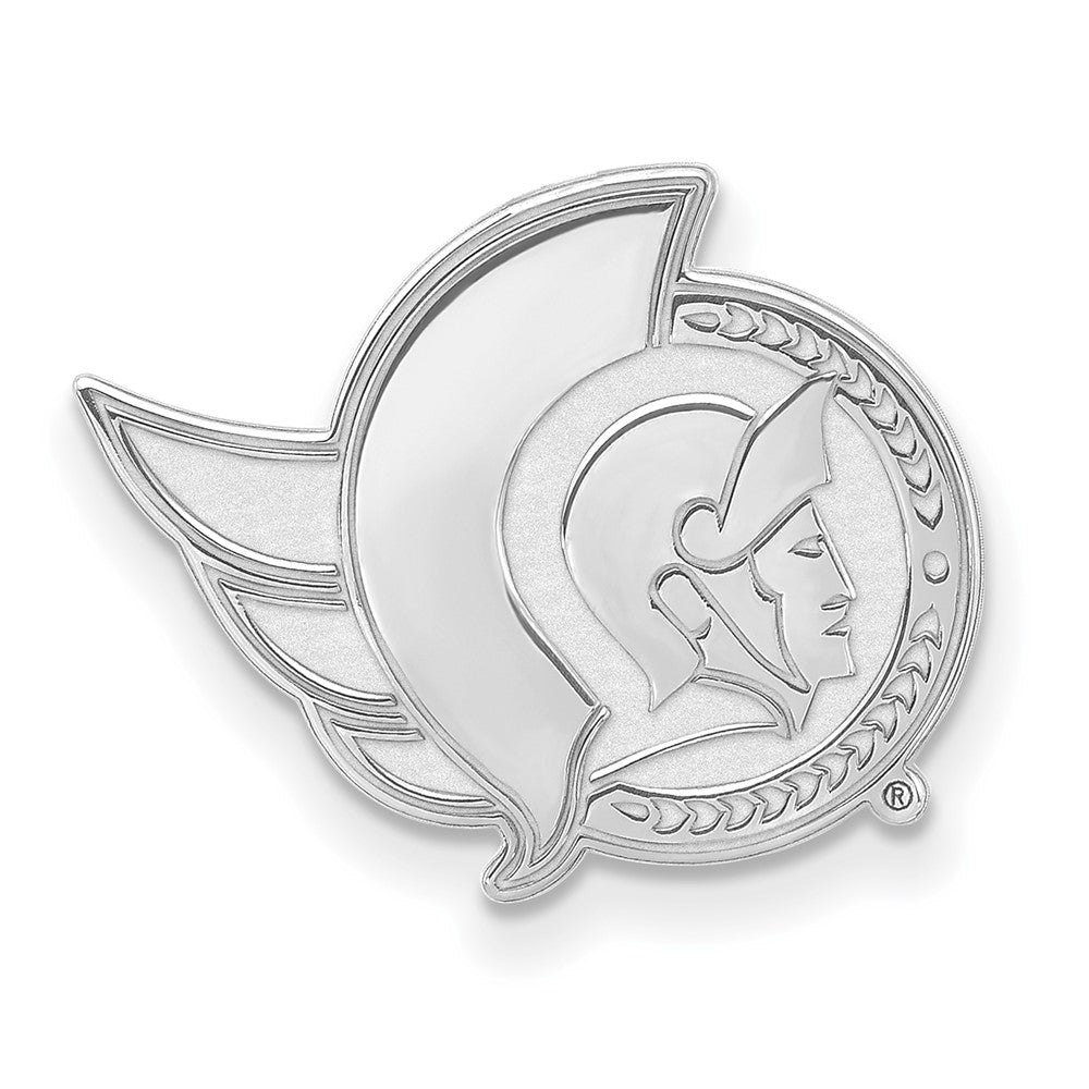 Sterling Silver Rhod-Pltd Nhl Logoart Ottawa Senators Lapel Pin