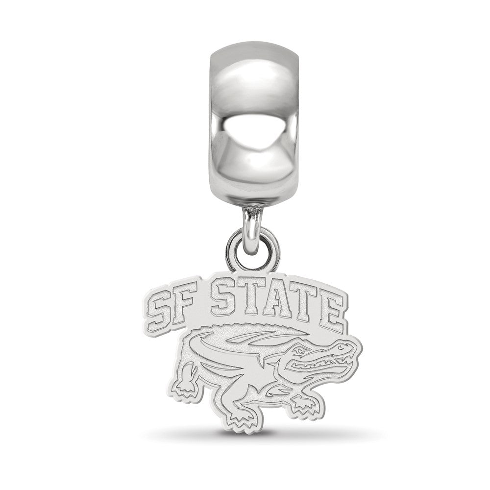 Sterling Silver Rhod-Pltd Logoart San Francisco State Univ. Dangle Bead