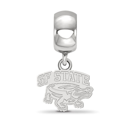 Sterling Silver Rhod-Pltd Logoart San Francisco State Univ. Dangle Bead