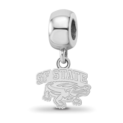 Sterling Silver Rhod-Pltd Logoart San Francisco State Univ. Dangle Bead