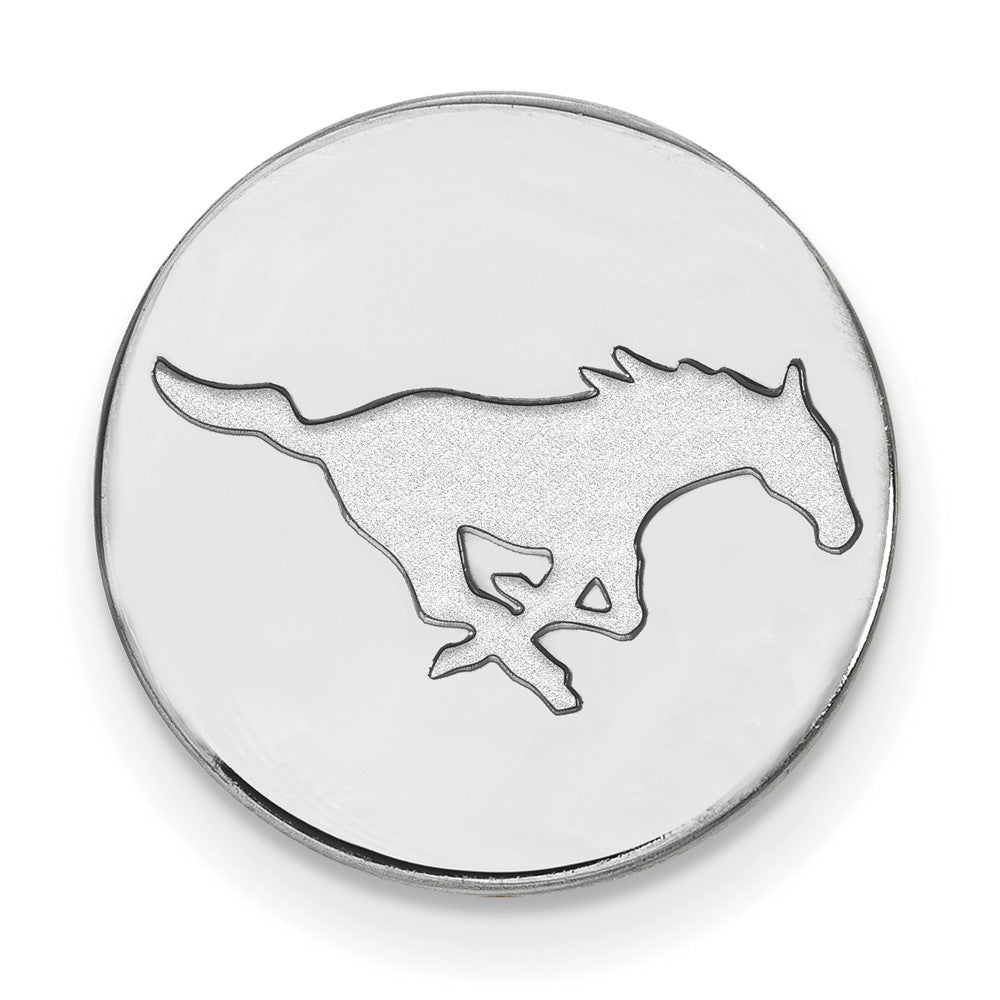 Sterling Silver Rhod-Pltd Logoart Southern Methodist Univ. Lapel Pin