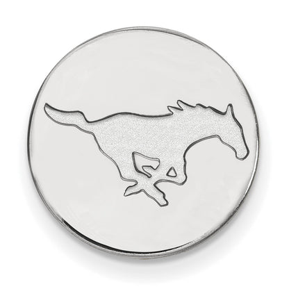 Sterling Silver Rhod-Pltd Logoart Southern Methodist Univ. Lapel Pin