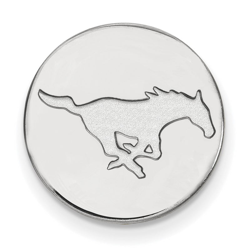Sterling Silver Rhod-Pltd Logoart Southern Methodist Univ. Lapel Pin