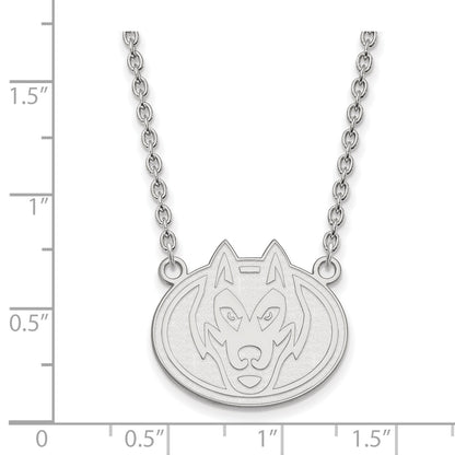 10K White Gold Logoart St. Cloud State University Husky Large Pendant 18 Inch Necklace