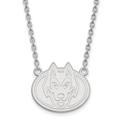 10K White Gold Logoart St. Cloud State University Husky Large Pendant 18 Inch Necklace