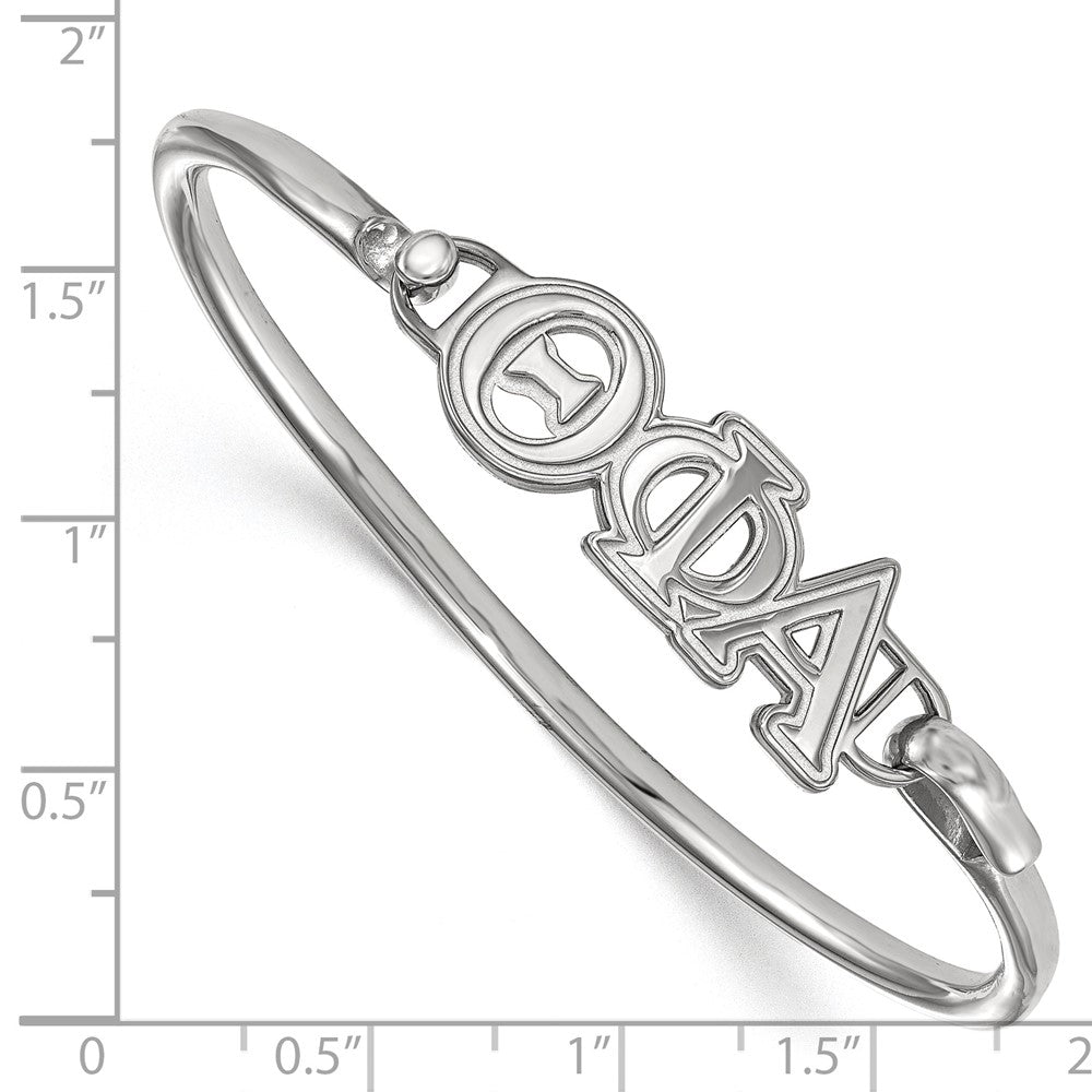 Sterling Silver Logoart Theta Phi Alpha Small Hook And Clasp Bangle