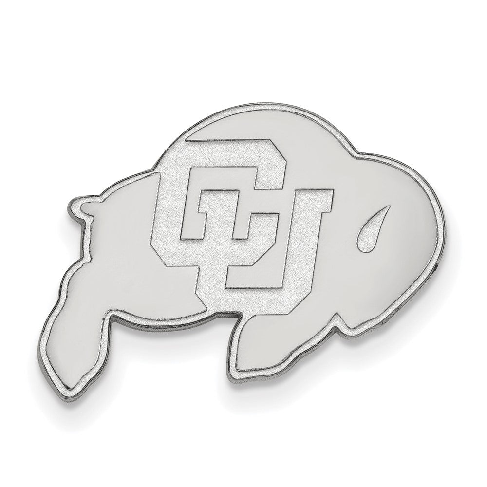 14K White Gold LogoArt University of Colorado Buffalo Lapel Pin