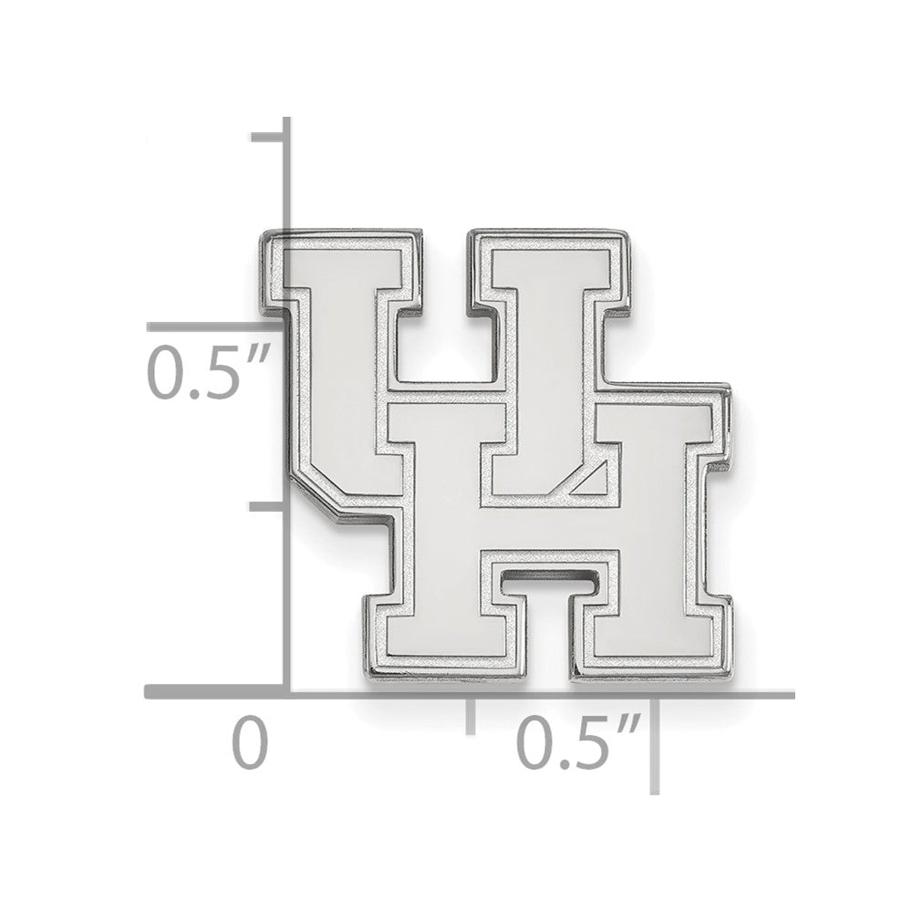 Sterling Silver Rhod-Pltd Logoart University of Houston Lapel Pin