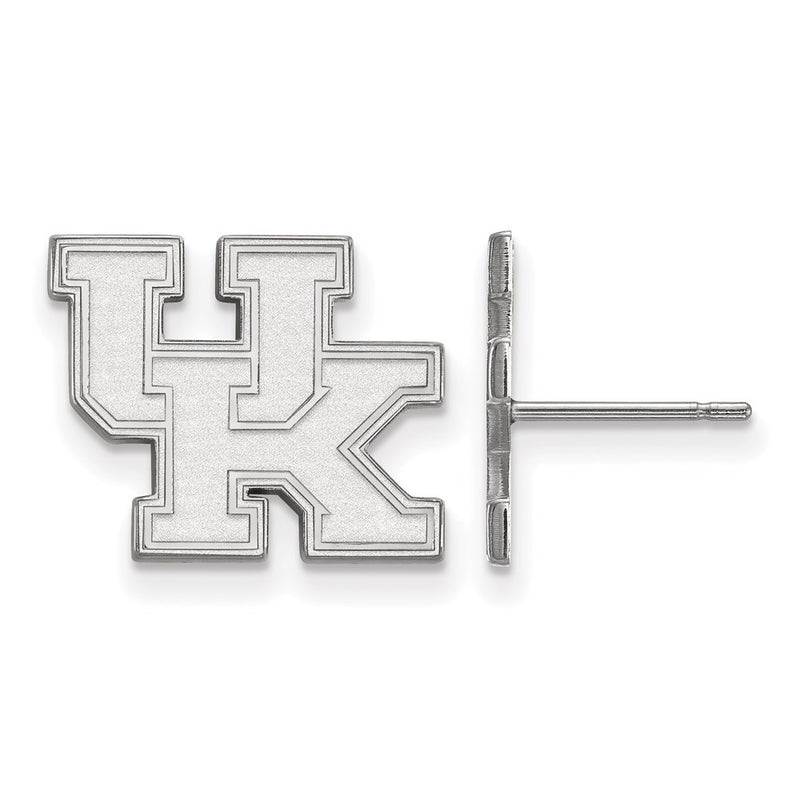 Sterling Silver Rhodium Plated Logoart University Of Kentucky U K Small Post Earrings