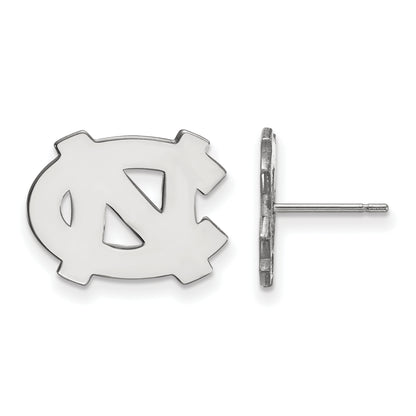 10K White Gold Logoart University Of North Carolina N C Small Post Earrings