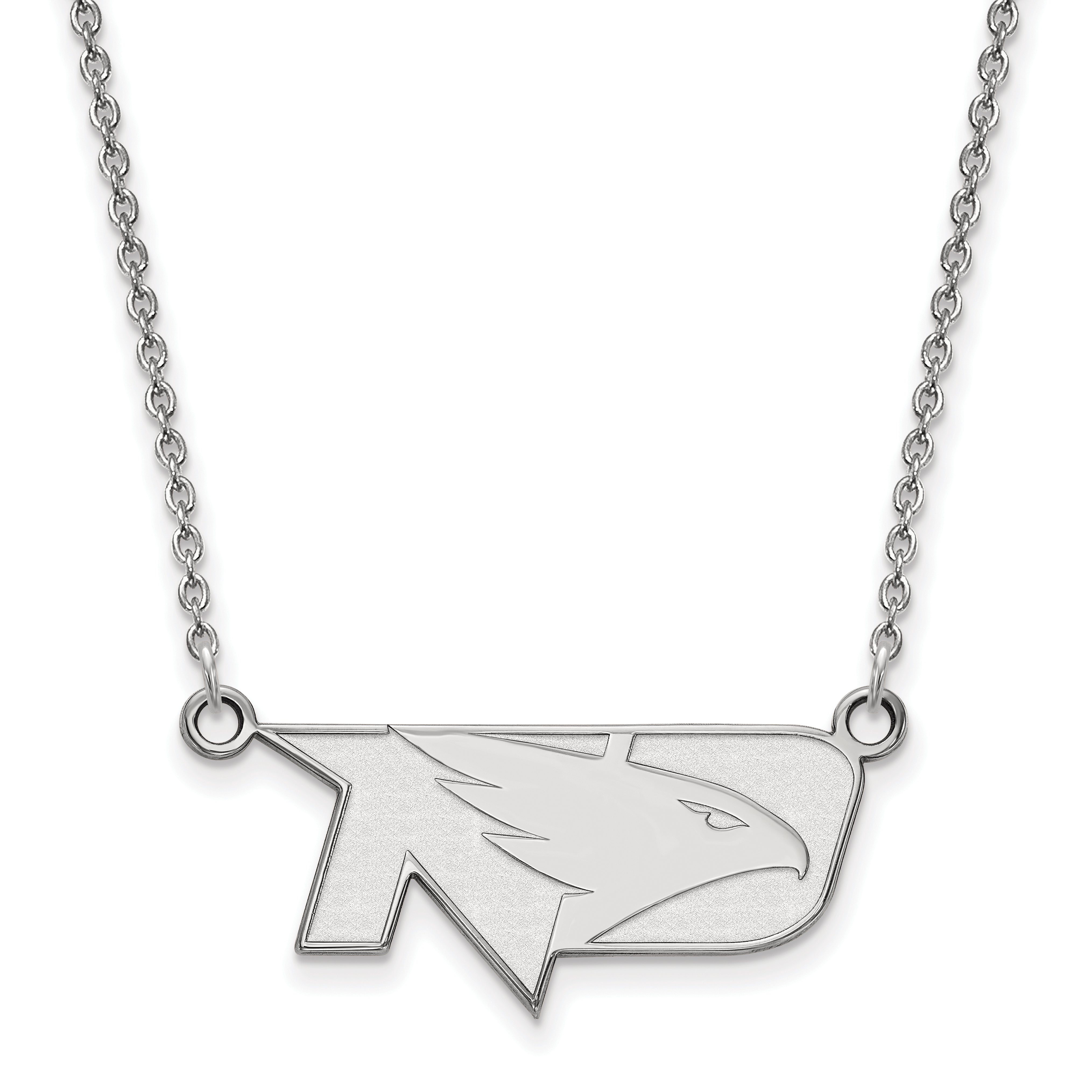 10K White Gold Logoart University Of North Dakota Small Pendant 18 Inch Necklace