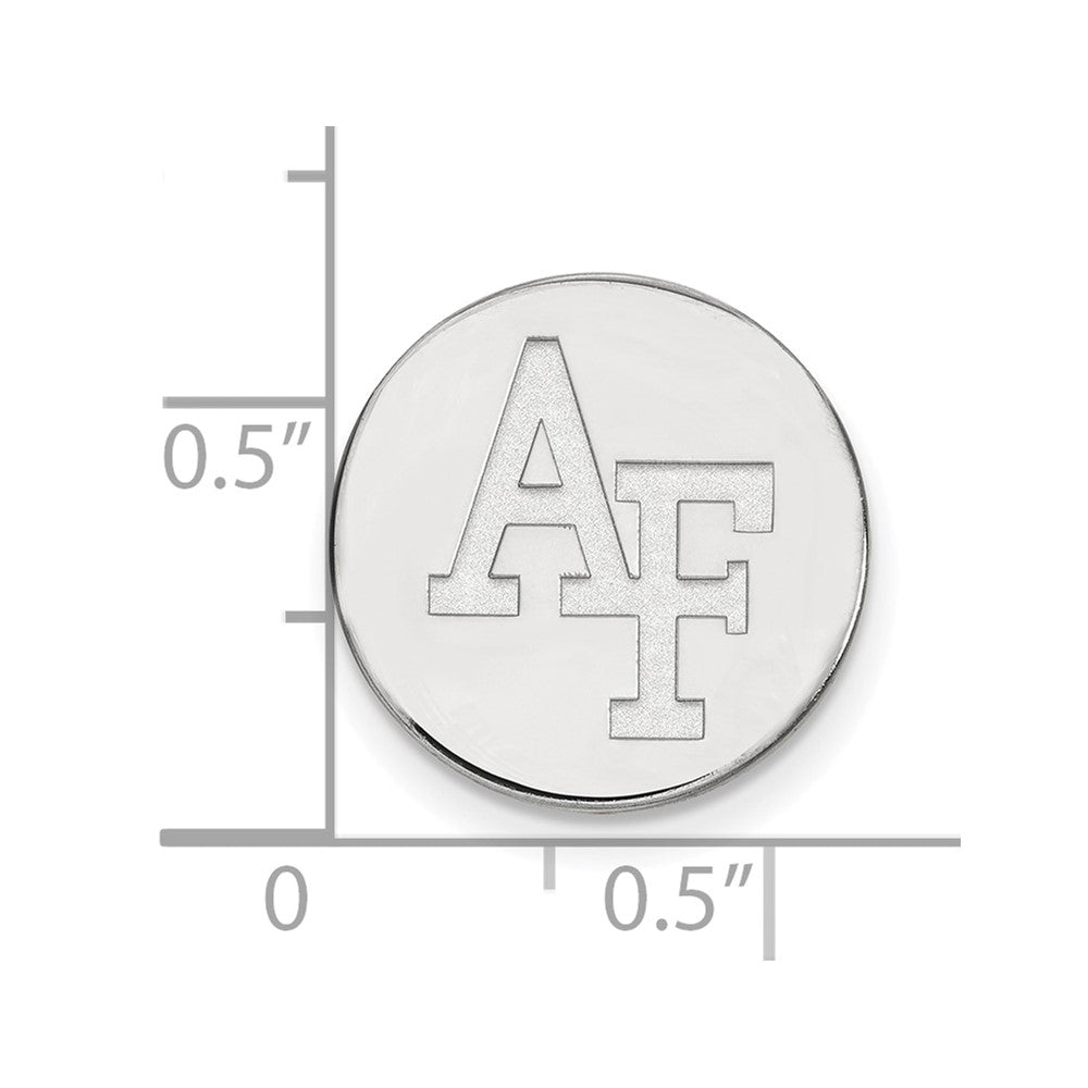Sterling Silver Rhod-Pltd Logoart U.s. Air Force Academy Lapel Pin