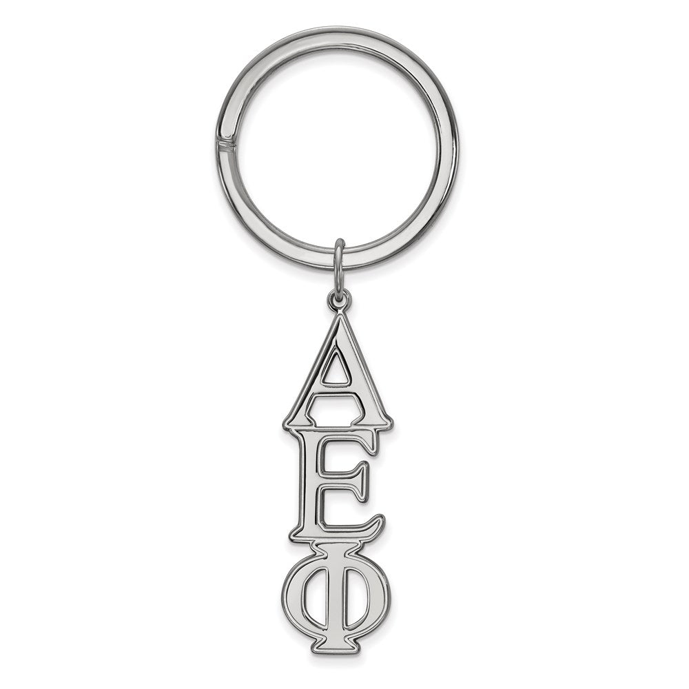Sterling Silver Rhodium Plated Logoart Alpha Epsilon Phi Key Chain