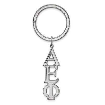 Sterling Silver Rhodium Plated Logoart Alpha Epsilon Phi Key Chain