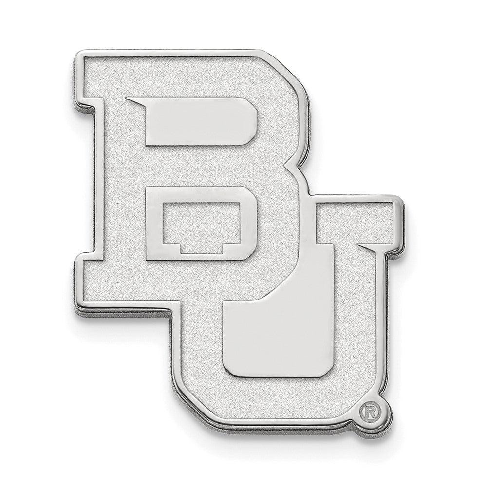 Sterling Silver Rhod-Pltd Logoart Baylor University Lapel Pin