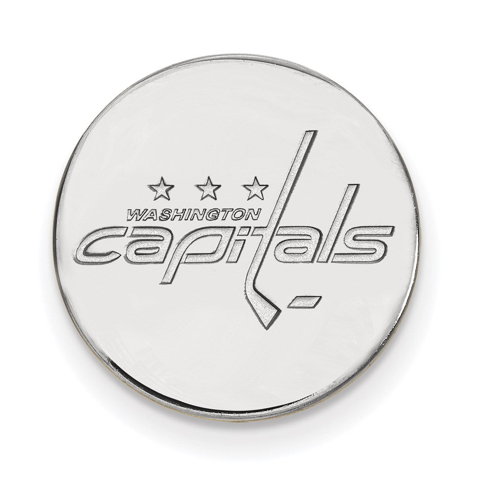 Sterling S. Rh-P Nhl Logoart Washington Capitals Black Leather Wallet