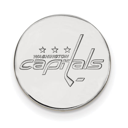 Sterling S. Rh-P Nhl Logoart Washington Capitals Black Leather Wallet