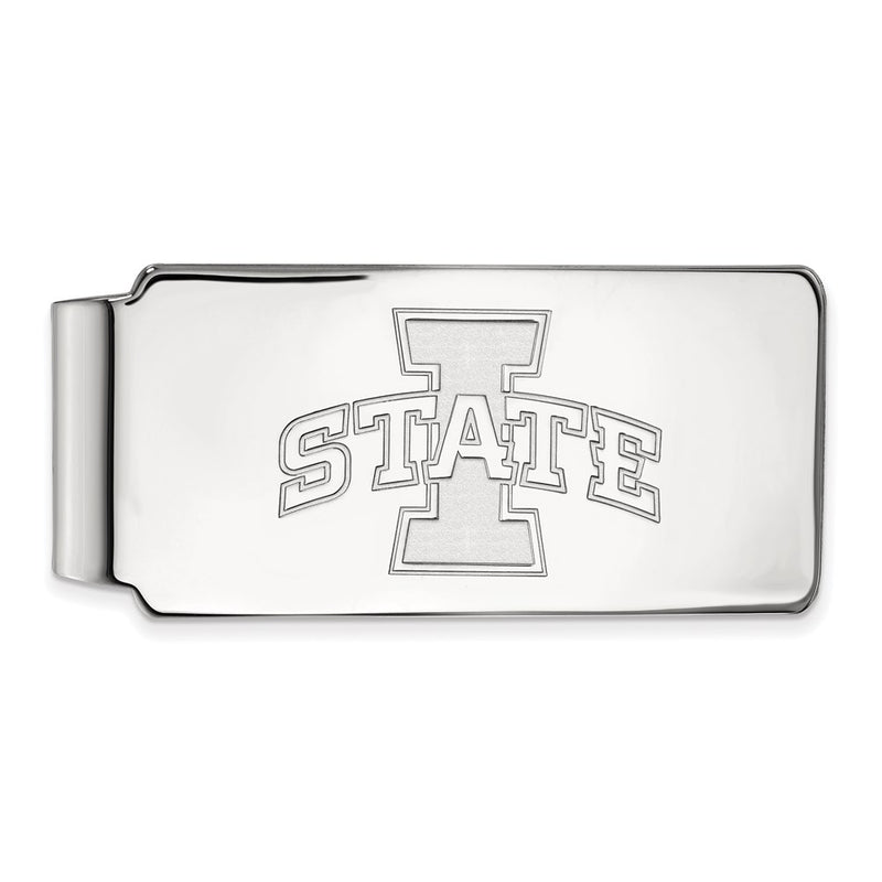 Sterling Silver Rhod-Pltd Logoart Iowa State University Money Clip