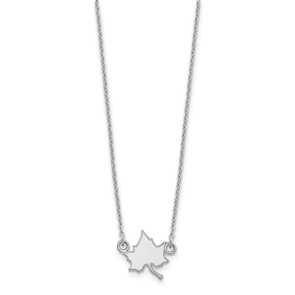 14K White Gold Logoart Indiana State University I S Small Pendant 18 Inch Necklace