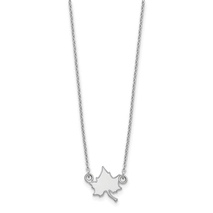 14K White Gold Logoart Indiana State University I S Small Pendant 18 Inch Necklace