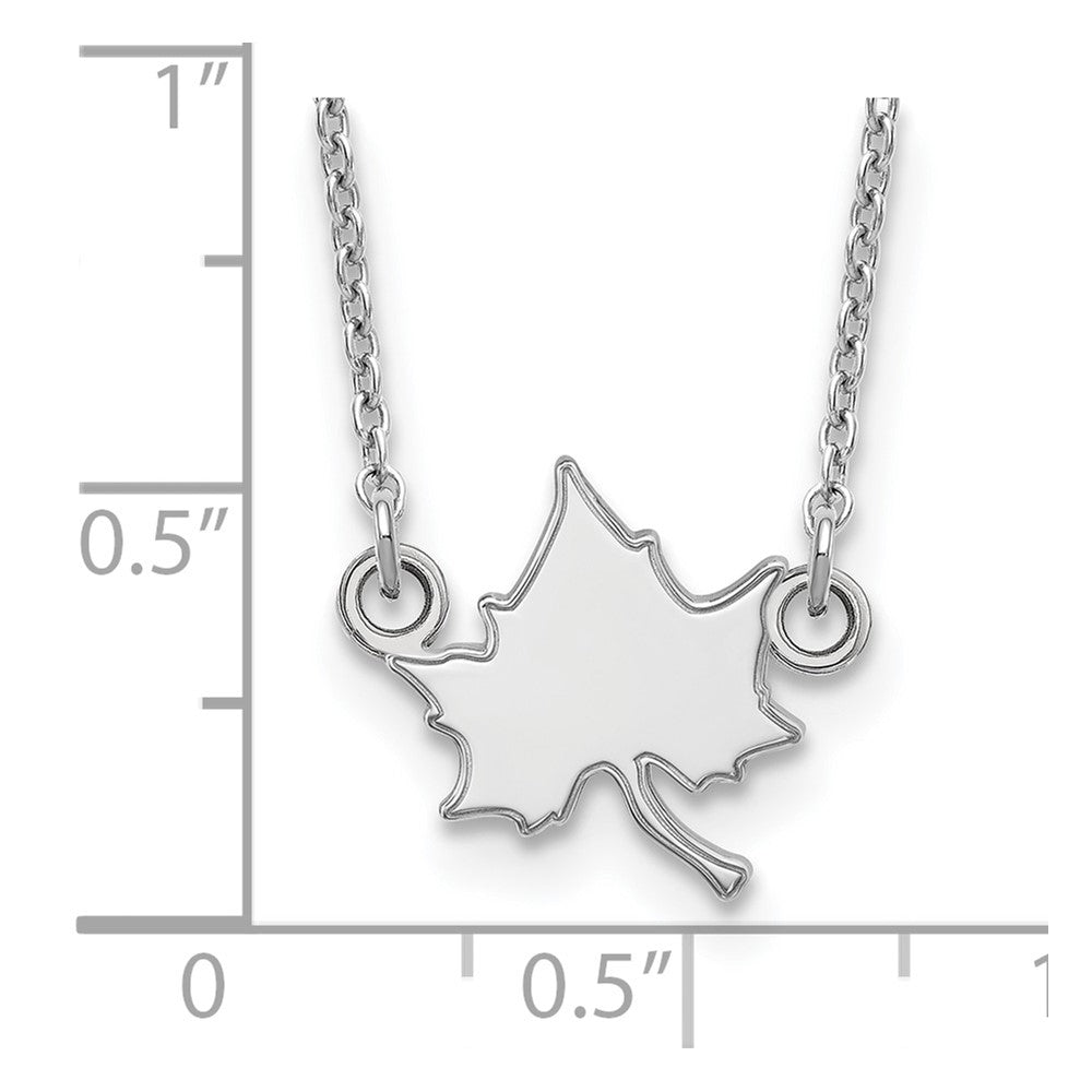 10K White Gold Logoart Indiana State University I S Small Pendant 18 Inch Necklace