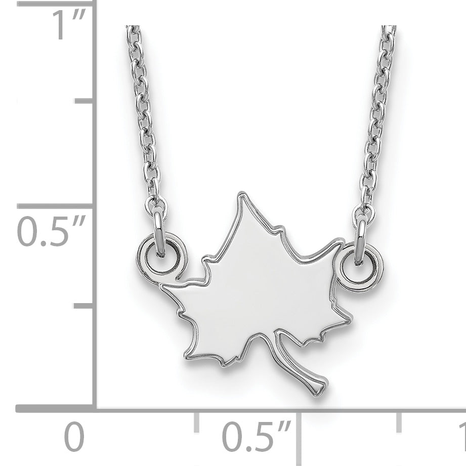 10K White Gold Logoart Indiana State University I S Small Pendant 18 Inch Necklace