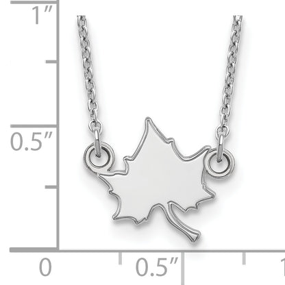 10K White Gold Logoart Indiana State University I S Small Pendant 18 Inch Necklace
