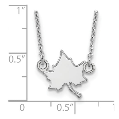 14K White Gold Logoart Indiana State University I S Small Pendant 18 Inch Necklace