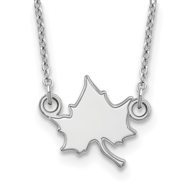 10K White Gold Logoart Indiana State University I S Small Pendant 18 Inch Necklace